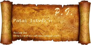 Patai István névjegykártya