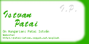 istvan patai business card